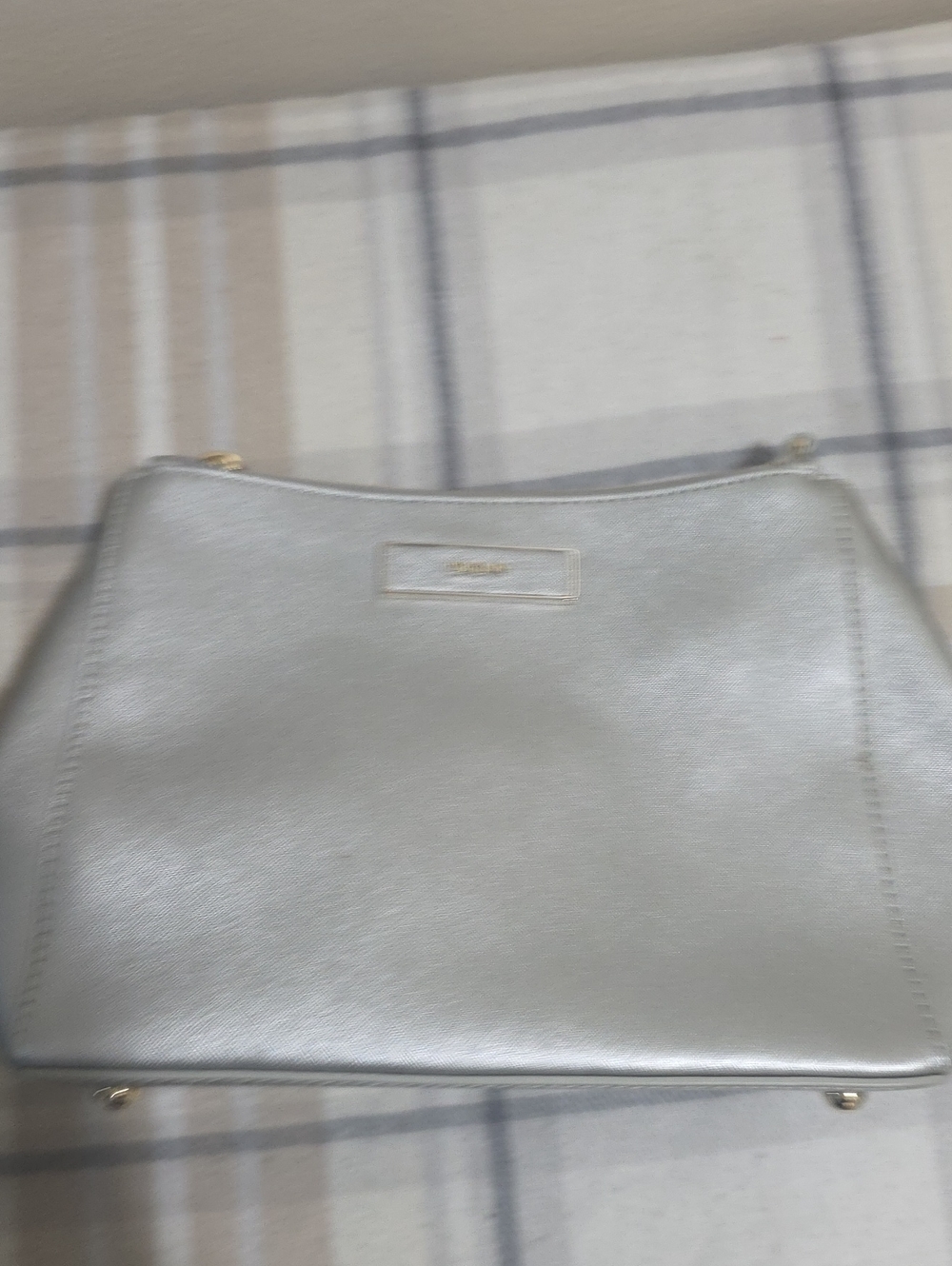 DKNY Silver Metallic Shoulder Bag